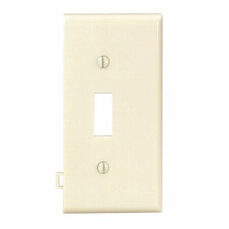LEVITON 1-Gang Plastic Sectional Toggle Switch Wall Plate End Panel, Ivory 924-0PSE1-00I